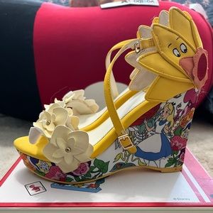 Alice in Wonderland wedges by Randa. Limited Edition, HTF and rare.